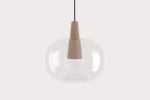 Design light BULA from massive wood and glass. Produced by czech family company SITUS.