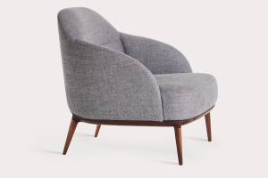 Design comfortable armchair. Upholstered armchair with massive basement. Produced by czech family company SITUS.