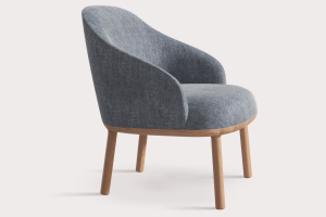 Comfortable upholstered armchair with massive basement. Produced by family company SITUS in the Czech republic.