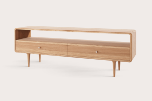 Design TV cabinet from massive wood. Produced by czech family company SITUS.