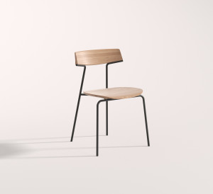 židle s kovovou podnoží