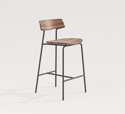Barstool with metal base. Produced by czech family company SITUS.