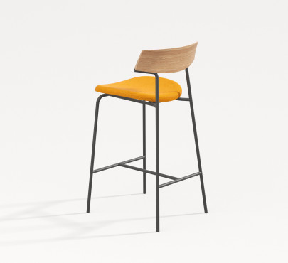 Barstool with metal base. Produced by czech family company SITUS.