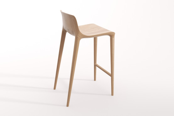 Designová barová židle z masivu. Kvalitní český nábytek. Vyrobeno rodinnou firmou SITUS.