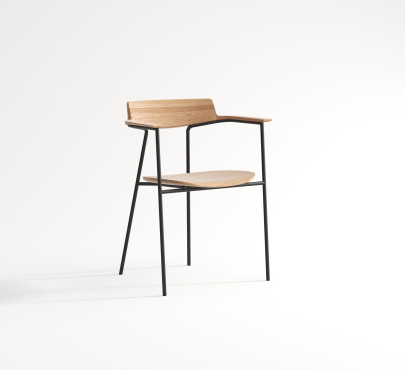 polokřeslo s kovovou konstrukcí