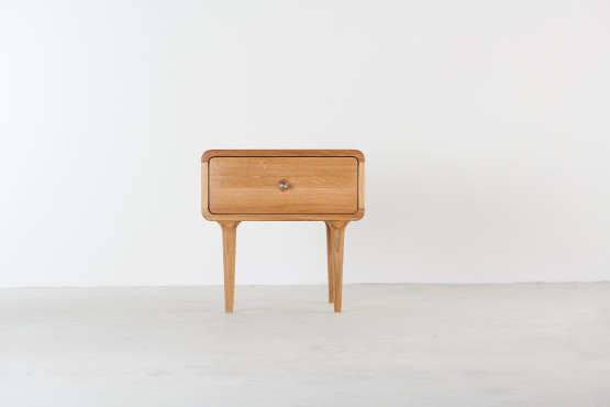 Bedside table from massive wood. Quality czech furniture. Produced by family company SITUS.