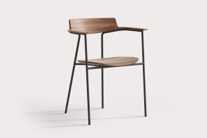 Lehké kovové polokřeslo ROR s mnoha variantami, masivní, čalouněná